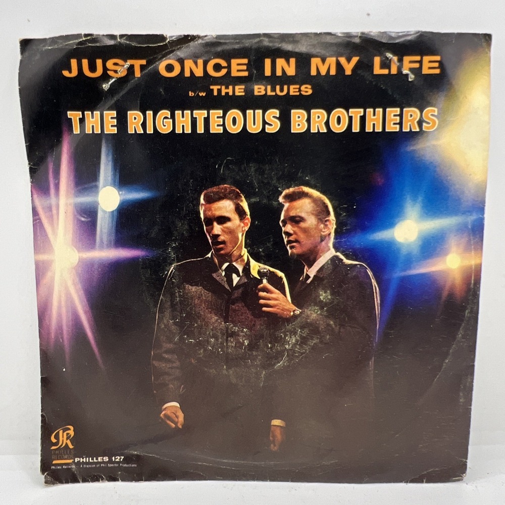RARE 45 RPM RECORD: Just Once In My Life / The Blues, The Righteous Brothers